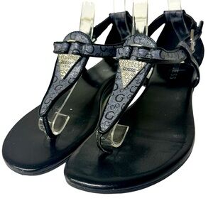 Guess T Strap Buckle Flat Sandals Womens Size 8.5 M